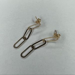 Link Earrings 18k solid gold